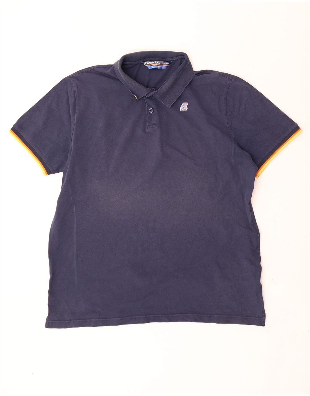 Polo da uomo K-Way 2XL in cotone blu navy