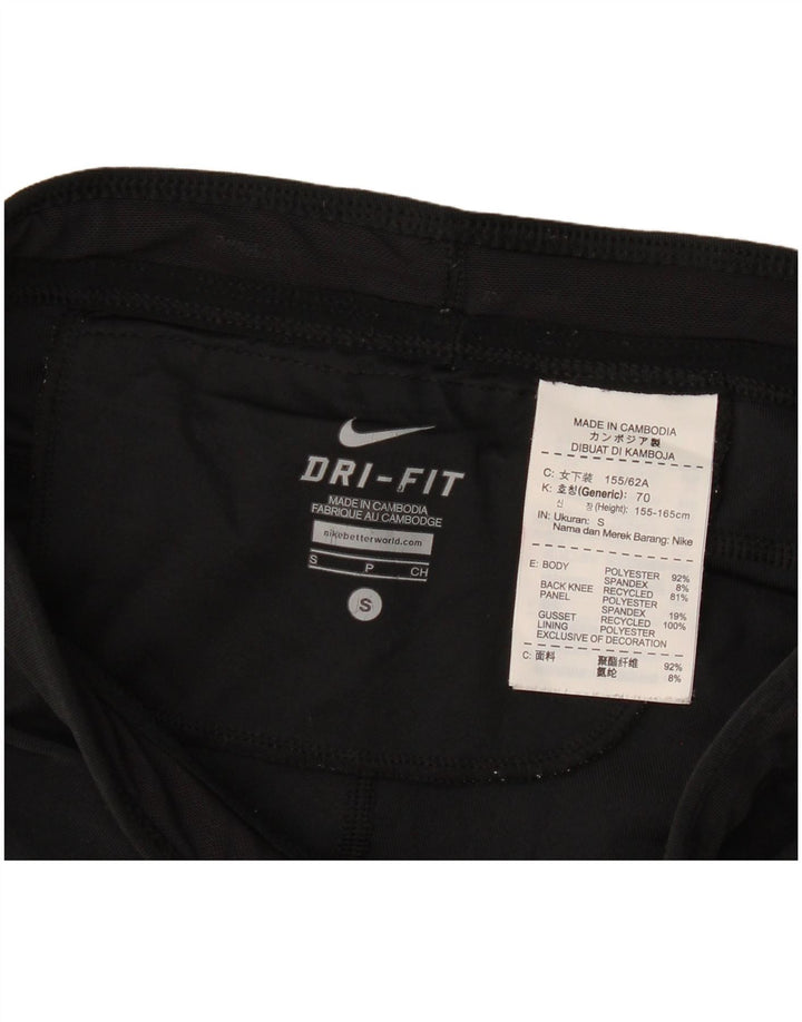 Leggings Nike Dri Fit Capri da donna UK 8 Small poliestere nero