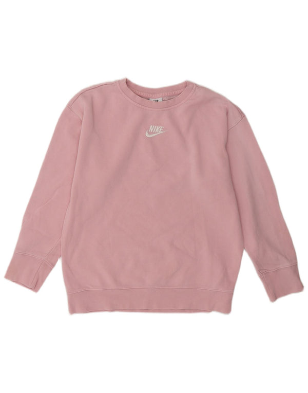 Felpa Nike Bambina Maglia 12-13 Anni Large Rosa Cotone