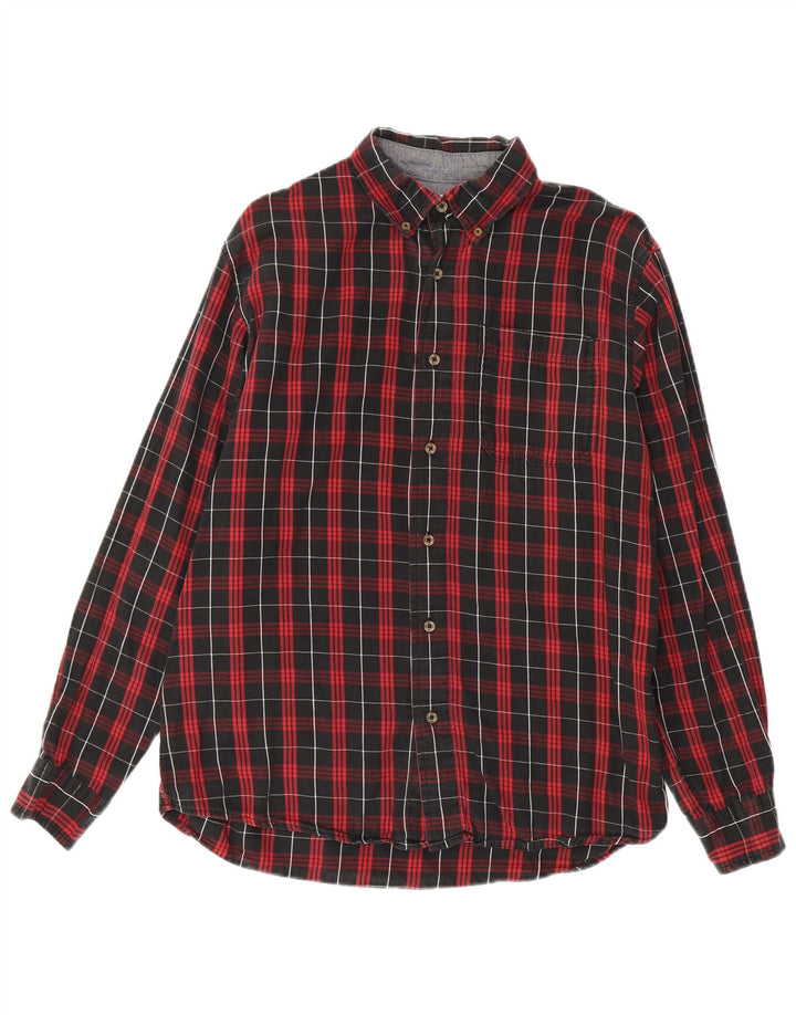 Camicia da uomo in flanella Wrangler in cotone a quadri rosso medio