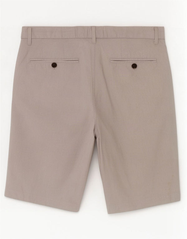 Pantaloncini chino da uomo Marks & Spencer W32 cotone gessato grigio medio