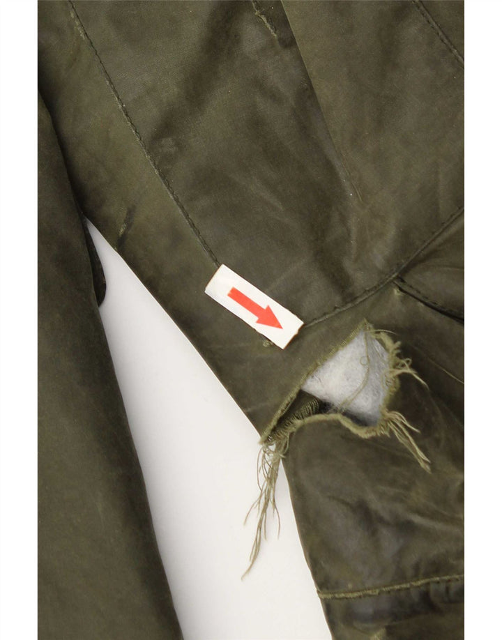 Giacca da uomo in cotone cerato Barbour UK 36 piccolo cotone verde