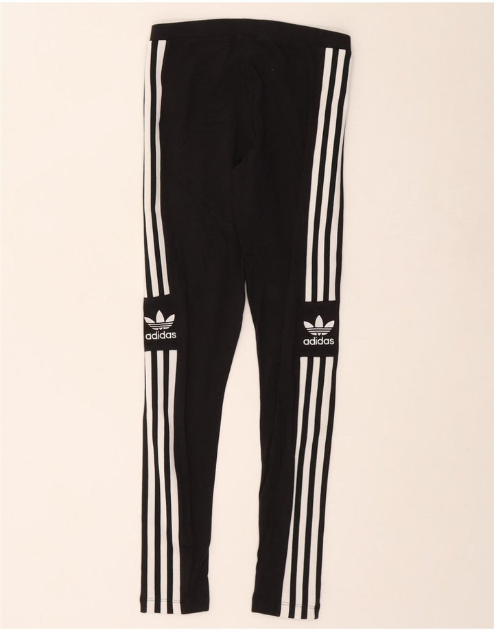 ADIDAS Womens Leggings UK 8 Small Black Cotton