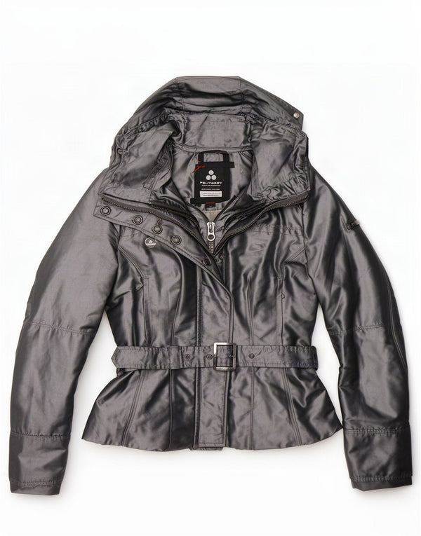 Giacca a vento con cappuccio da donna PEUTEREY UK 18 XL Argento Poliestere