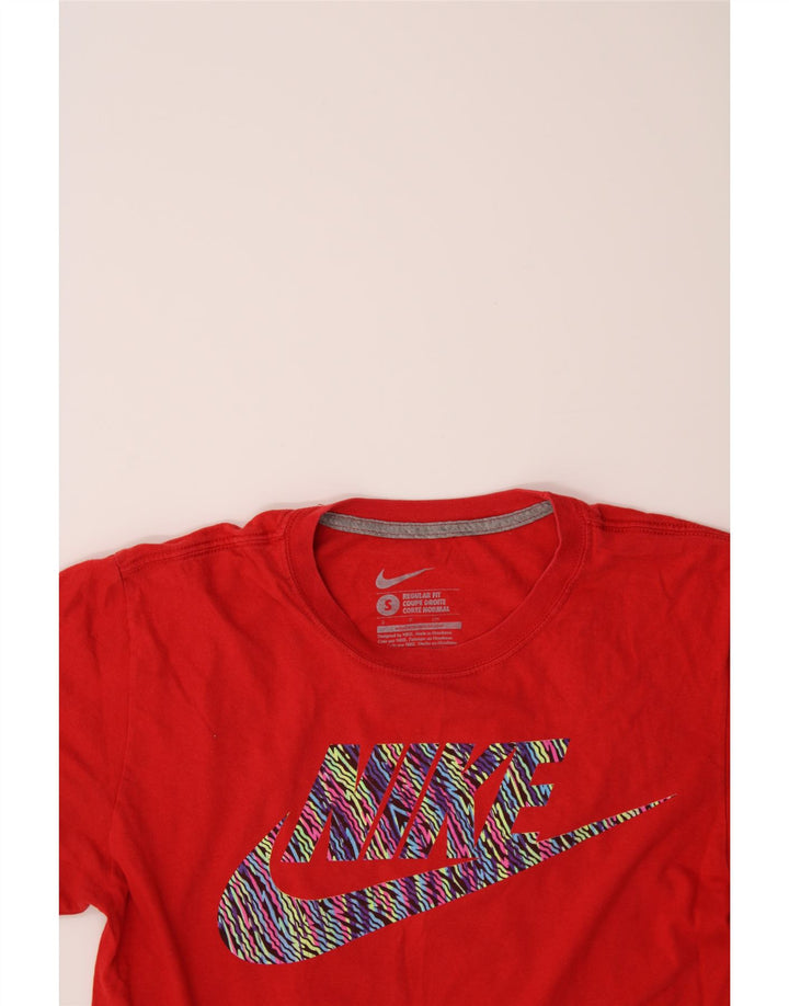 NIKE Mens Regular Fit Graphic T-Shirt Top Small Red Cotton Vintage Nike and Second-Hand Nike from Messina Hembry 