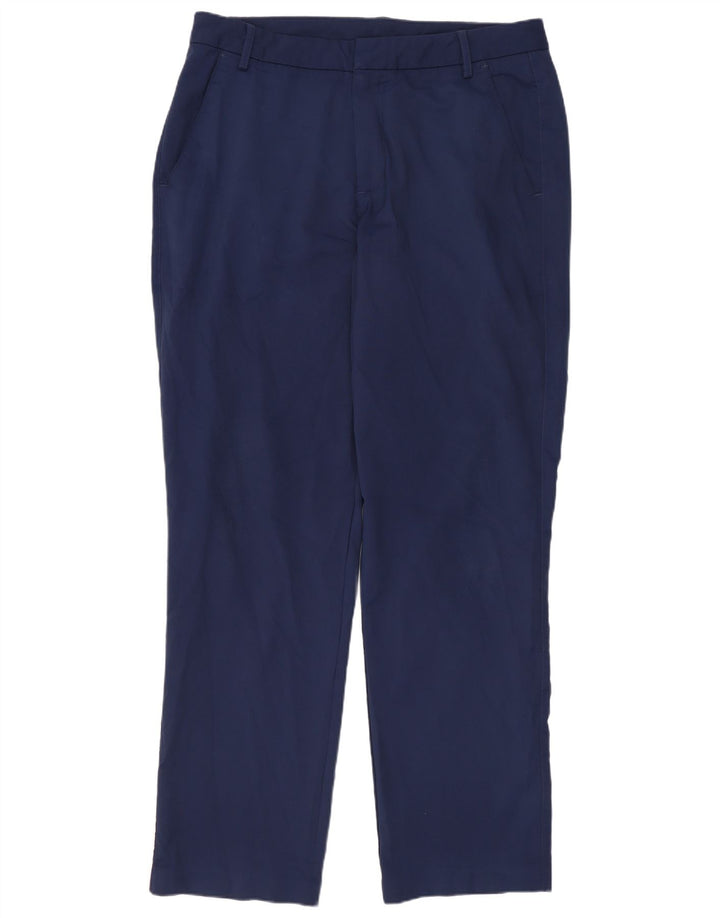 Pantaloni chino slim da uomo PUMA W34 L32 poliestere blu navy