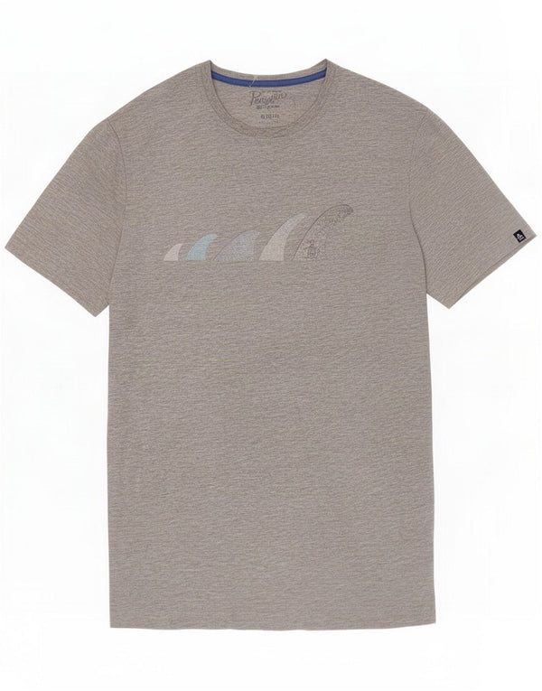 Penguin T-shirt grafica da uomo XL XL in cotone puntinato grigio