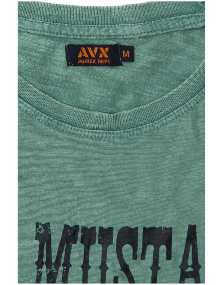 T-shirt grafica da uomo AVIREX Top in cotone verde medio