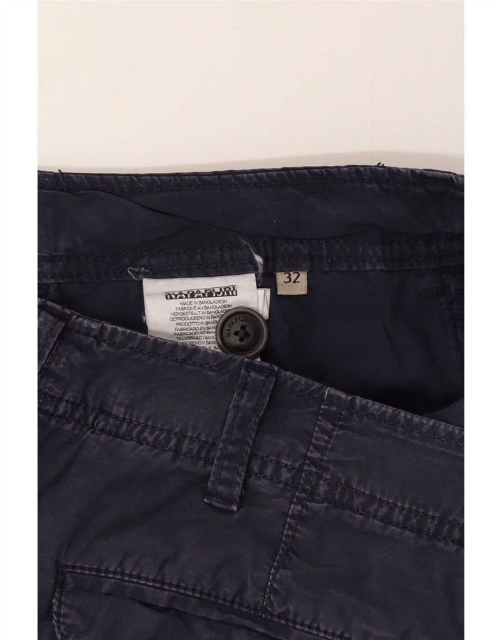 Pantaloncini cargo da uomo Napapijri medi W32 in cotone blu navy