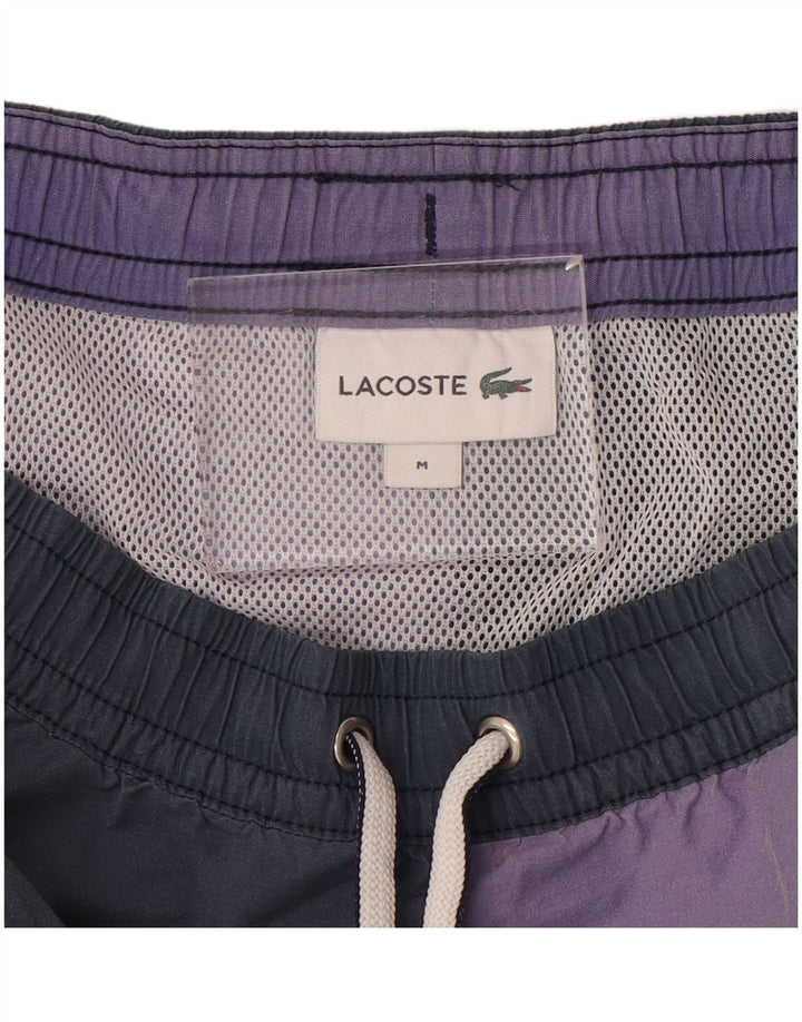 Pantaloncini da bagno grafici da uomo Lacoste color block medio multicolore