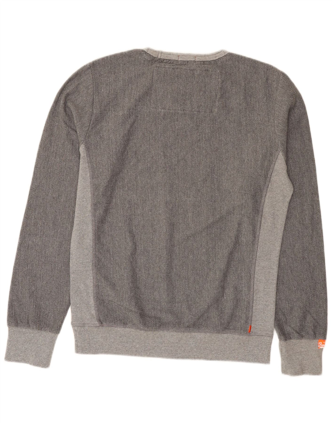 Felpa da uomo Superdry Maglione in poliestere color block grigio medio