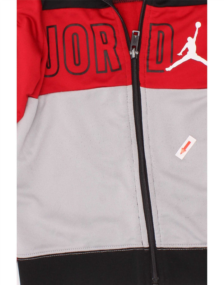 Giacca da tuta grafica Jordan da ragazzo, 5-6 anni, color block rosso medio