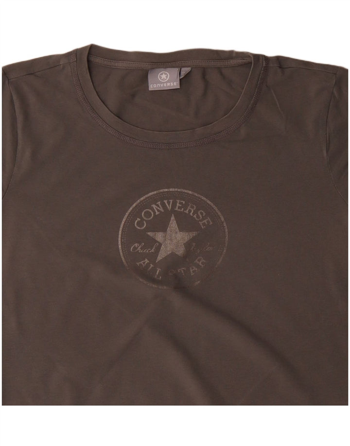 T-shirt grafica da donna CONVERSE Top UK 18 XL cotone grigio