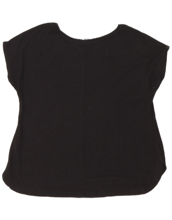 Marks & Spencer T-shirt oversize autografata da donna UK 16 grande nera