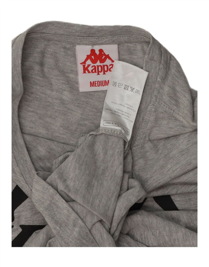 KAPPA Mens Graphic T-Shirt Top Medium Grey Cotton Vintage Kappa and Second-Hand Kappa from Messina Hembry 