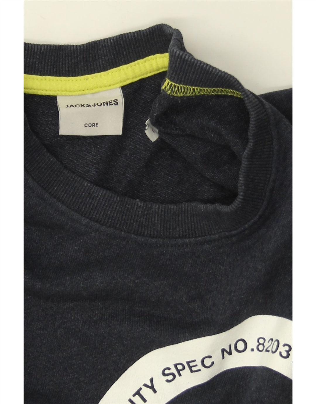 Jack & Jones Felpa con grafica da uomo Maglione grande in cotone blu navy