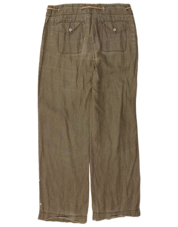 Pantaloni larghi da donna Cerruti 1881 IT 42 Medium W30 L32 Lino verde