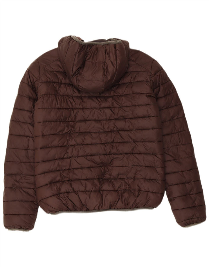 Giacca imbottita reversibile con cappuccio da uomo Invicta UK 36 Small Marrone Poliestere