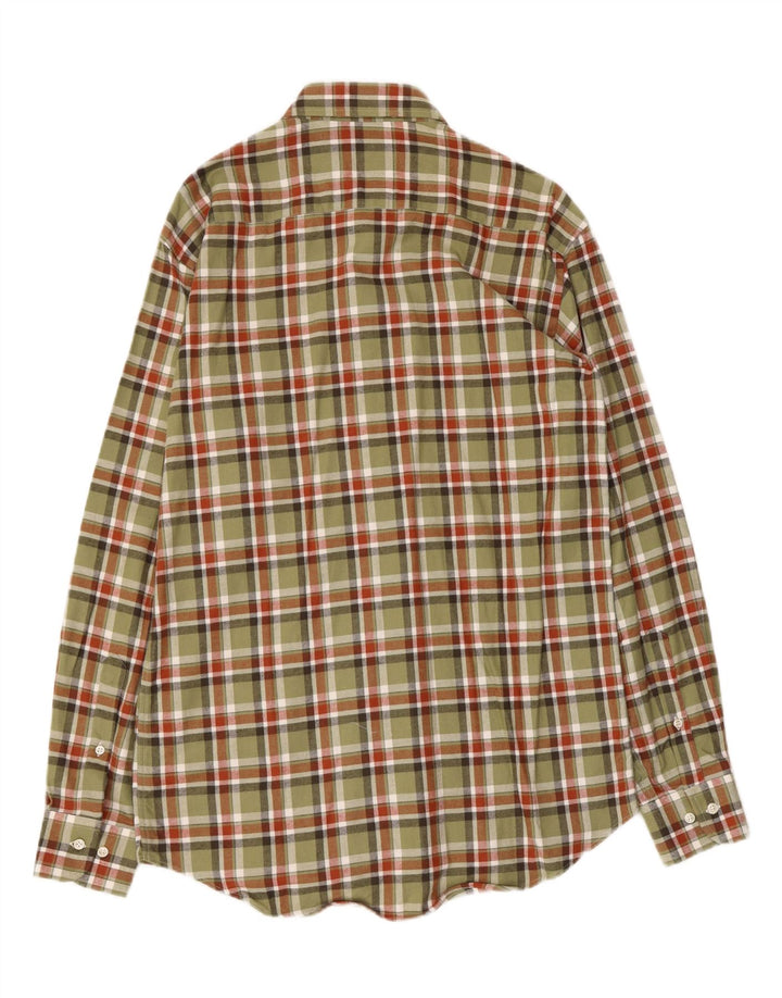 Camicia in flanella da uomo VINTAGE taglia 39 a quadri kaki medio