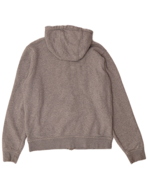 Felpa con cappuccio e zip Nike da uomo in cotone grigio medio