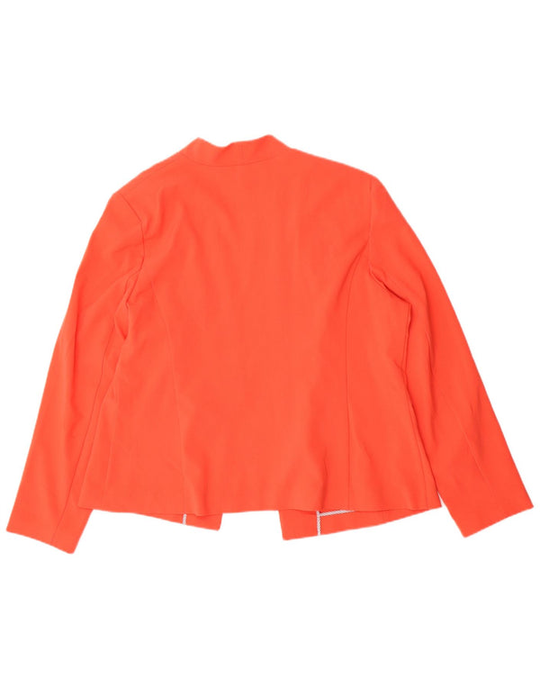 Giacca Open Blazer da donna Marks & Spencer UK 18 XL poliestere arancione