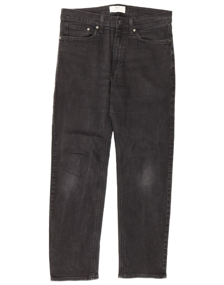 Jeans dritti da uomo Marks & Spencer W32 L31 cotone grigio