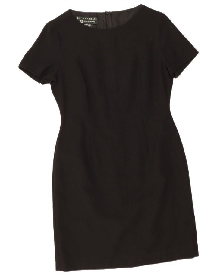 Abito tubino da donna Laura Ashley UK 12 Medium Black New Wool