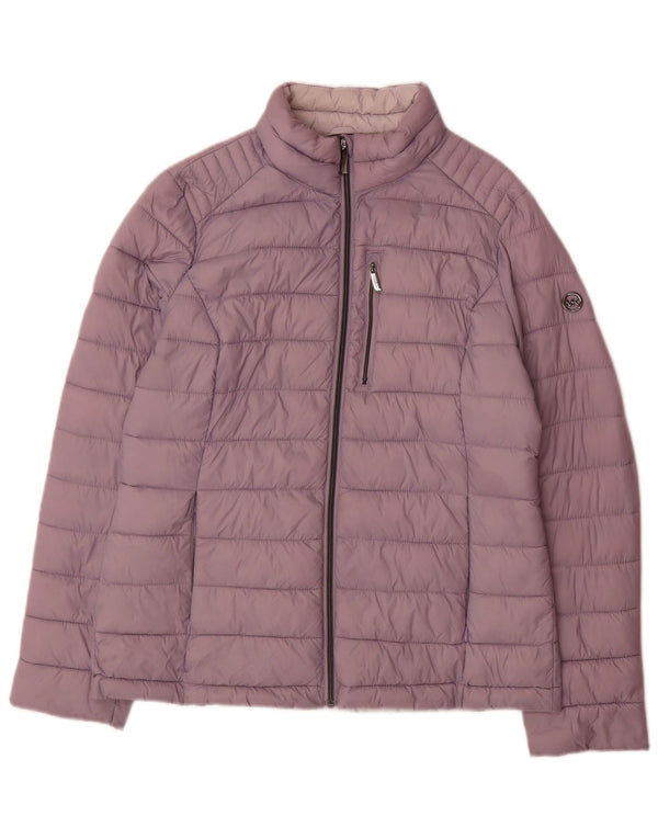 Giacca imbottita da donna Michael Kors UK 14 Nylon viola medio