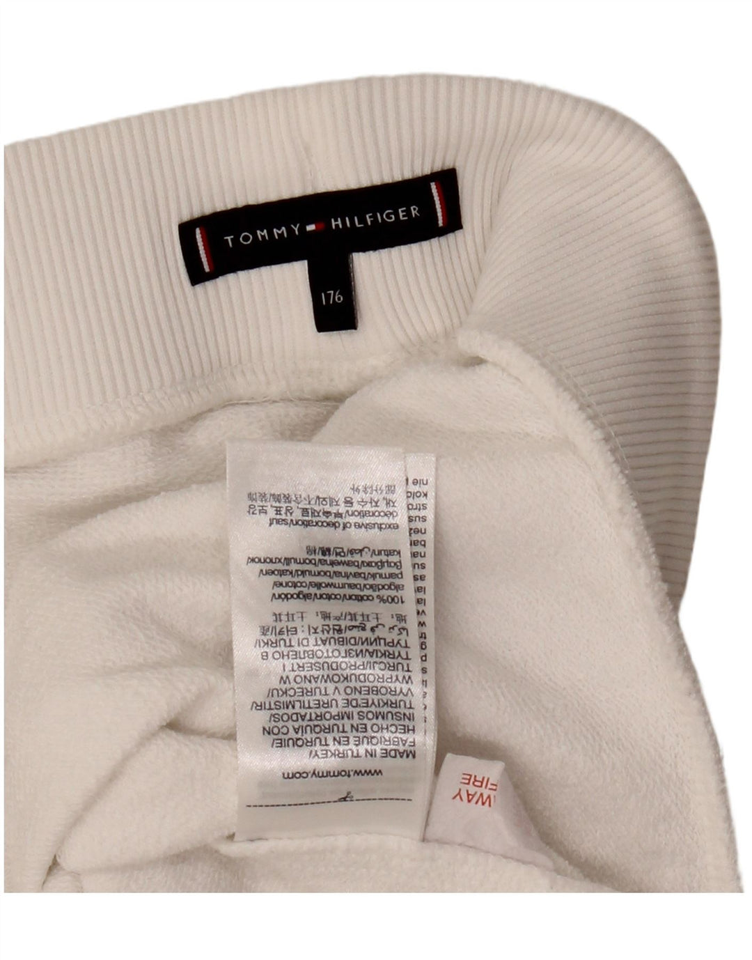 TOMMY HILFIGER Pantaloncini sportivi grafici per bambina 15-16 anni Cotone bianco