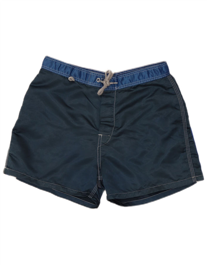 Pantaloncini da bagno da uomo SUNDEK nylon color block medio blu navy