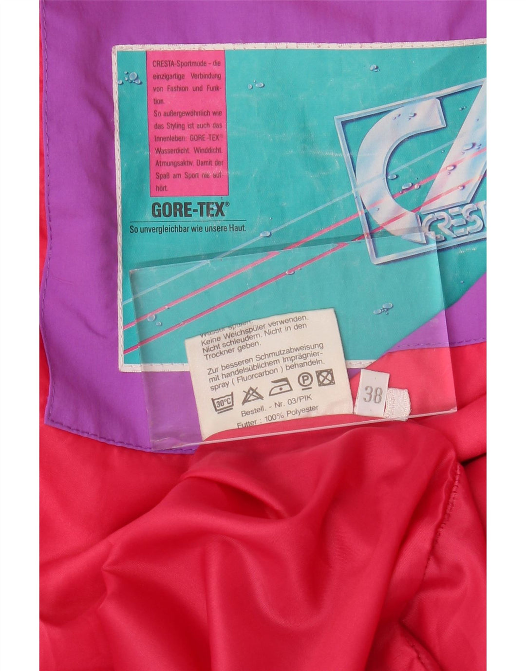 CRESTA Cappotto imbottito oversize in Gore-Tex da donna EU 38 Poliestere viola medio