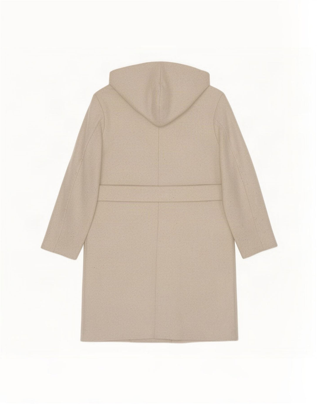 Cappotto doppiopetto oversize con cappuccio da donna Zara UK 10 piccolo Beige