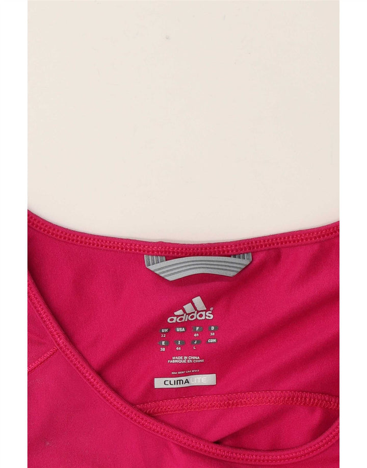 Maglietta Adidas Climalite da donna Top UK 12 rosa medio