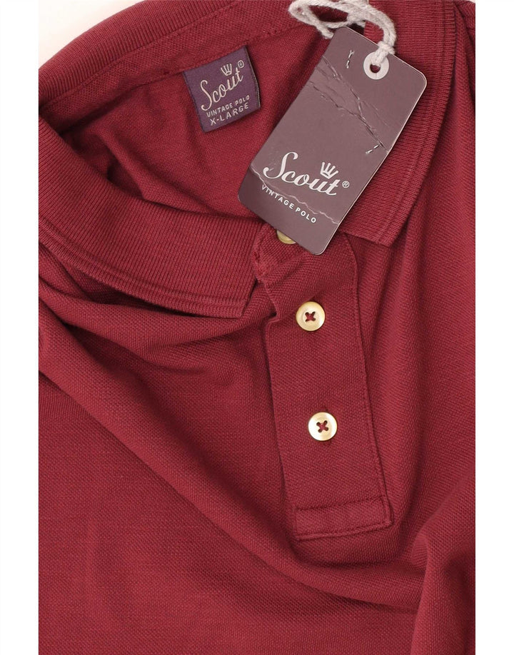 Polo da uomo Scout XL in cotone marrone