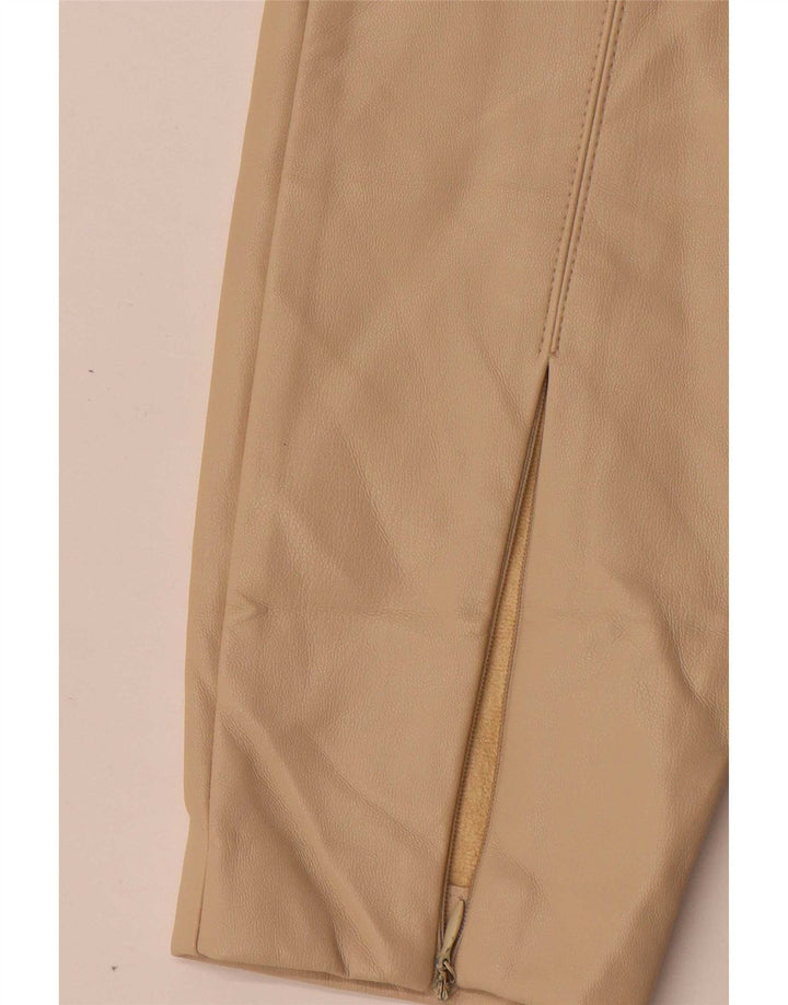 Pantaloni skinny in pelle da donna Zara medi W28 L28 Beige