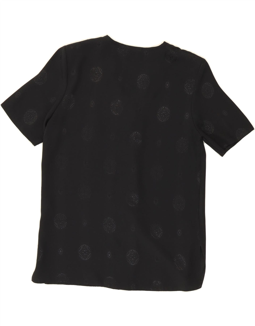 CLASSICS Womens Short Sleeve Shirt Blouse UK 14 Large Black Spotted Vintage Classics and Second-Hand Classics from Messina Hembry 