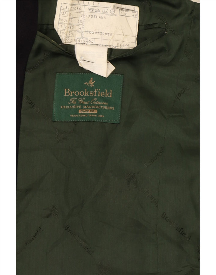 Giacca blazer a 2 bottoni da uomo Brooksfield IT 48 lana nera media