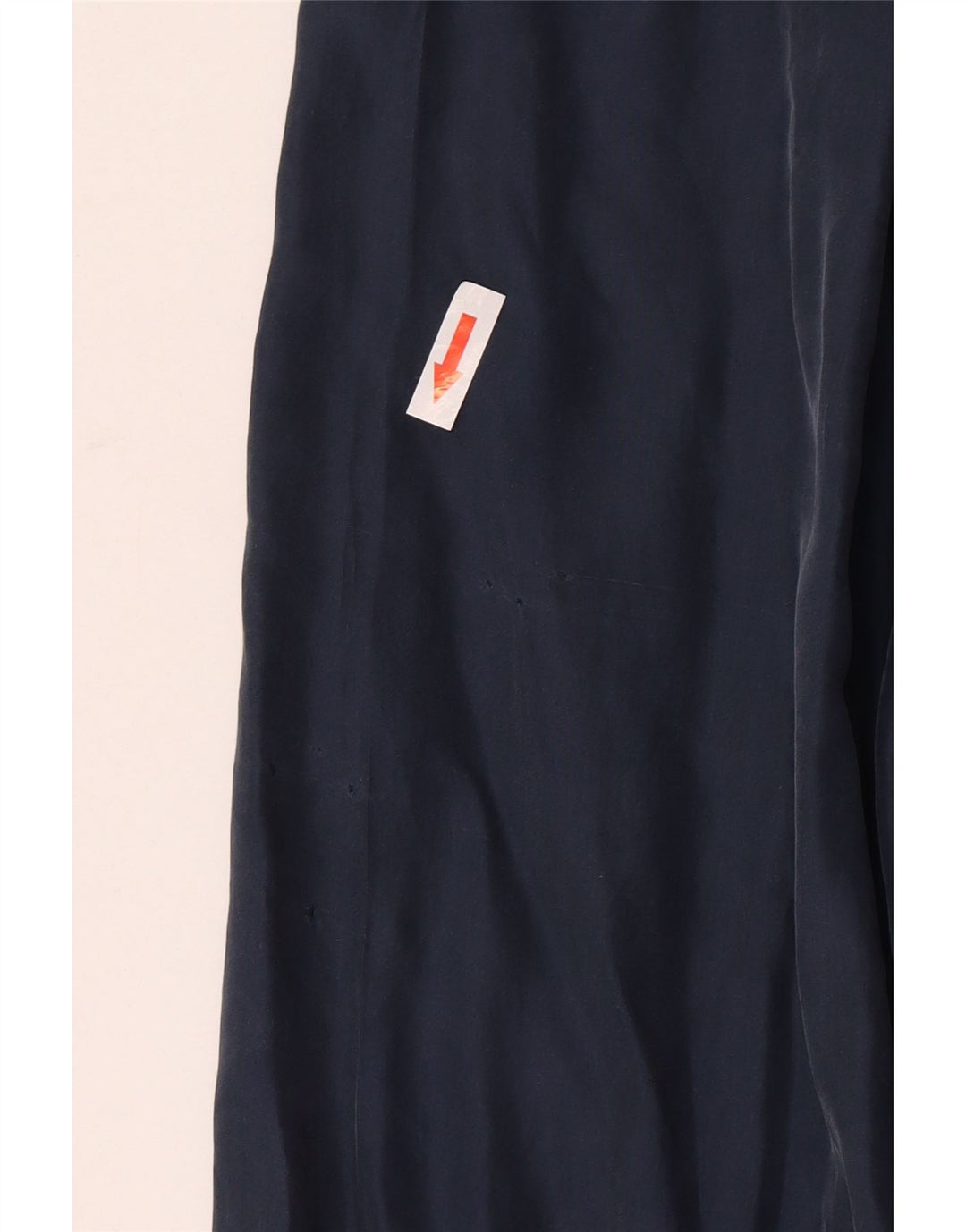 Camicia vintage da uomo grande in seta blu navy