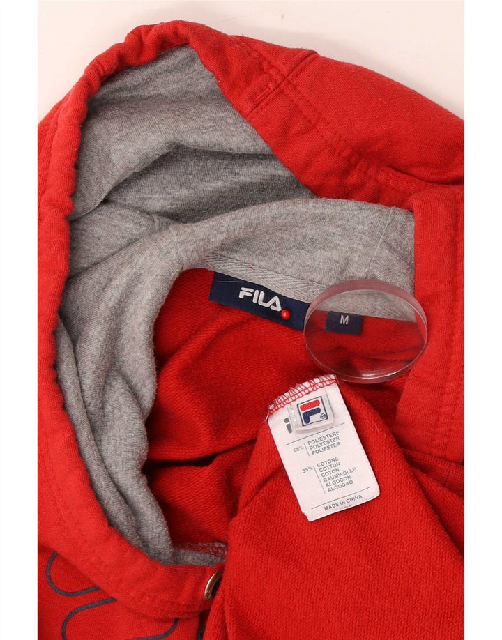 Felpa con cappuccio grafica da donna Fila UK 14 poliestere rosso medio