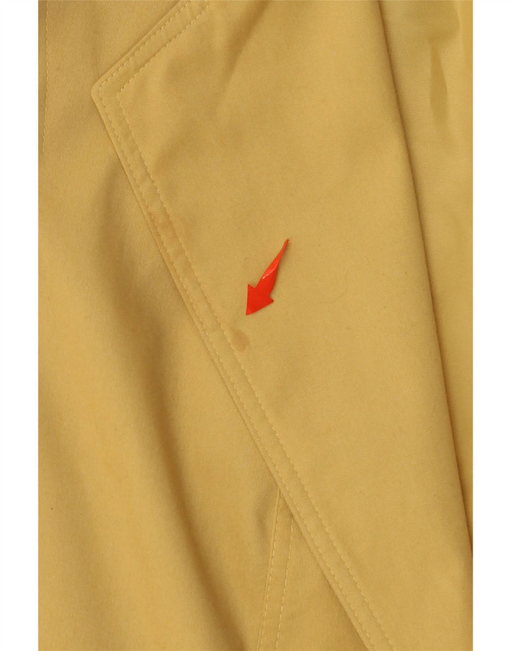 Giacca blazer a 3 bottoni corta da donna Hucke EU 42 grande cotone giallo