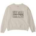 Felpa grafica da donna Calvin Klein maglione UK 10 piccolo cotone bianco