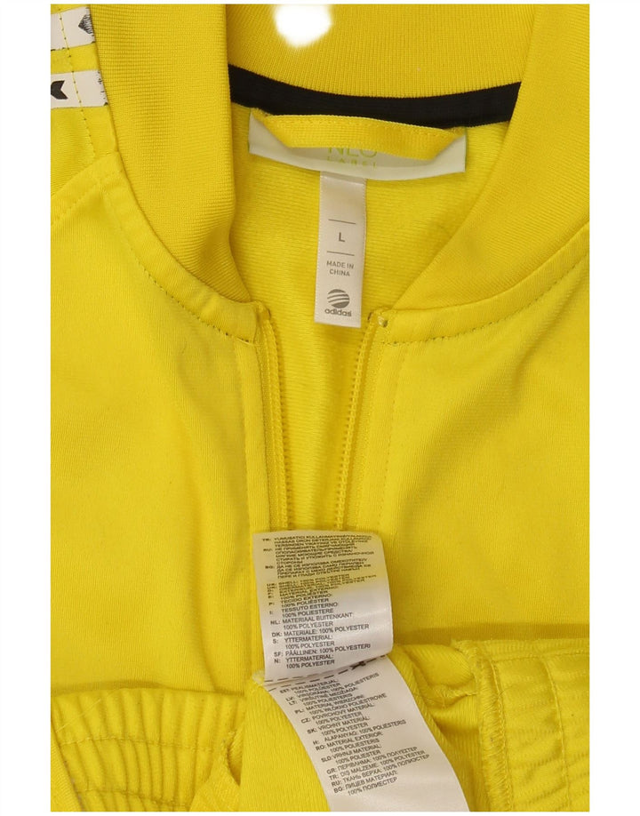 Giacca da tuta da donna ADIDAS UK 16 Large Giallo Poliestere