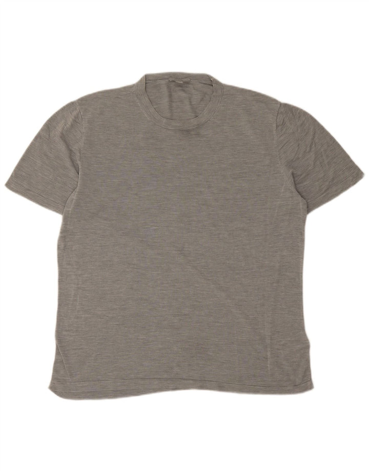 T-shirt da uomo Cos Top grande in cotone chiazzato grigio