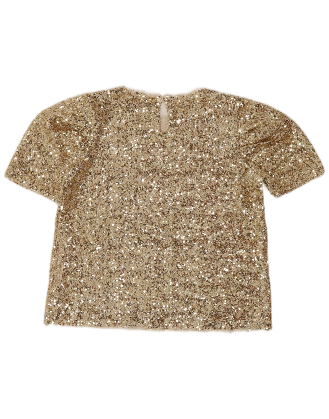 Top Blusa Bambina Zara 13-14 Anni Poliestere Oro
