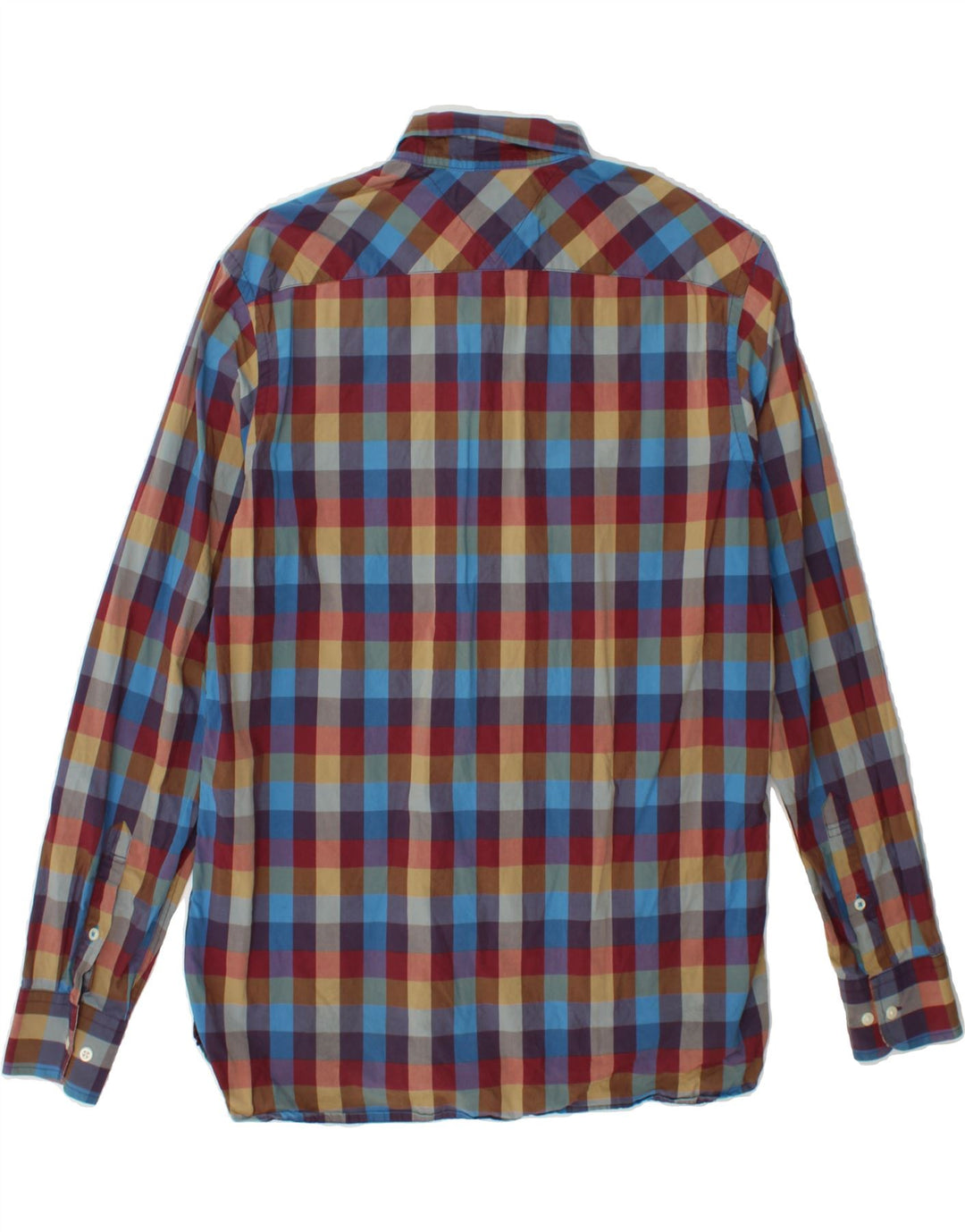 TOMMY HILFIGER Mens Custom Fit Shirt Medium Multicoloured Check Cotton Vintage Tommy Hilfiger and Second-Hand Tommy Hilfiger from Messina Hembry 