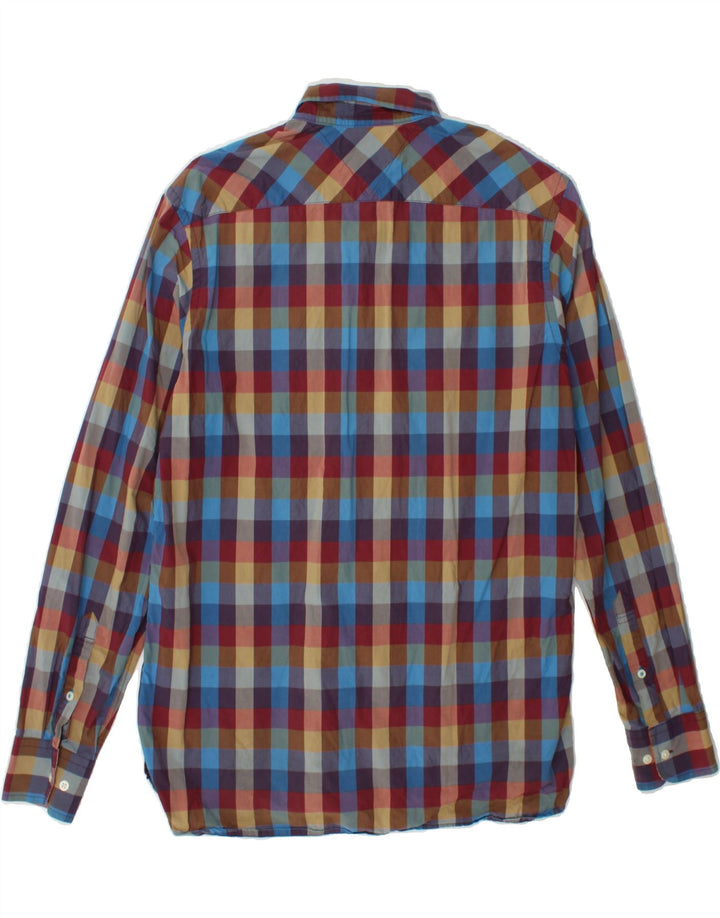 TOMMY HILFIGER Mens Custom Fit Shirt Medium Multicoloured Check Cotton Vintage Tommy Hilfiger and Second-Hand Tommy Hilfiger from Messina Hembry 