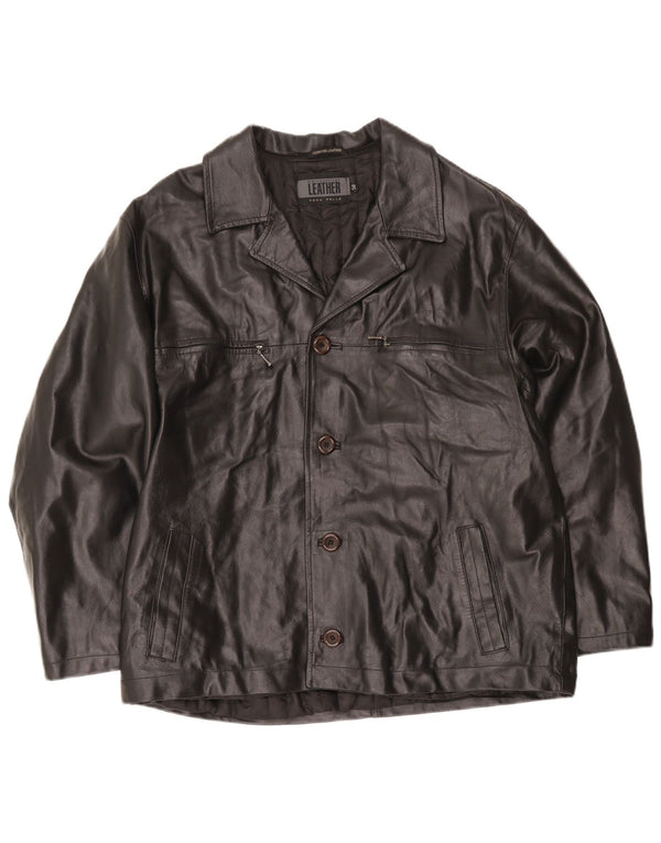 Giacca in pelle da uomo Metropolitan IT 50 Large Nera