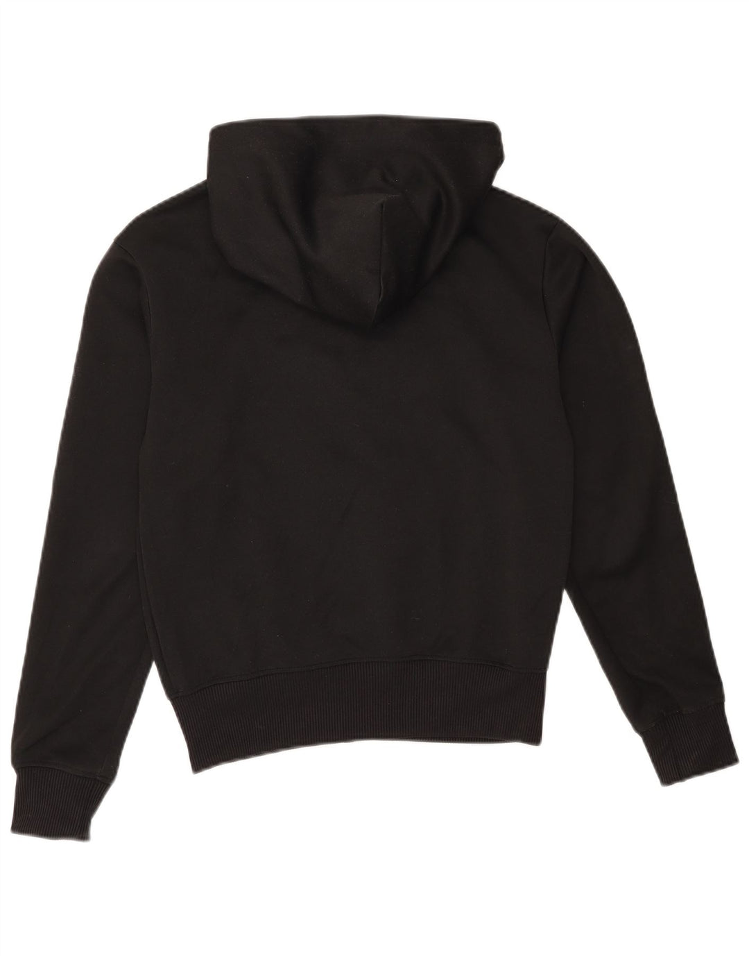 Maglione con cappuccio e zip grafica da donna Adidas UK 10 piccolo poliestere nero