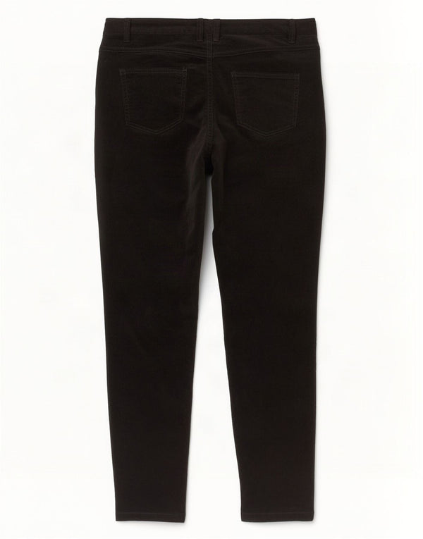 Pantaloni di velluto a coste a vita alta da donna Marks & Spencer UK 12 Medium W32 L29 Bl