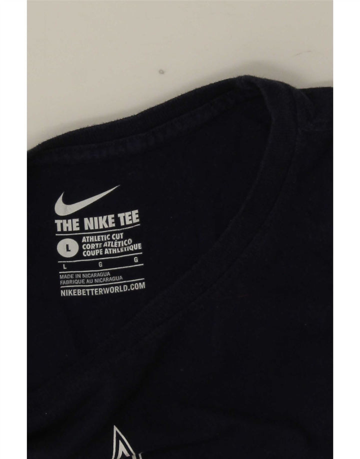 T-shirt grafica da uomo Nike Top Large blu navy